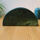 Trio of salt shakers, pepper shakers and napkin holders in green marble