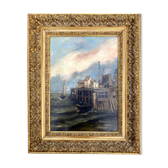 Painting Marine Dutch School XIXth