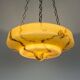 Art Deco pendant lamp in yellow glass, 1930s