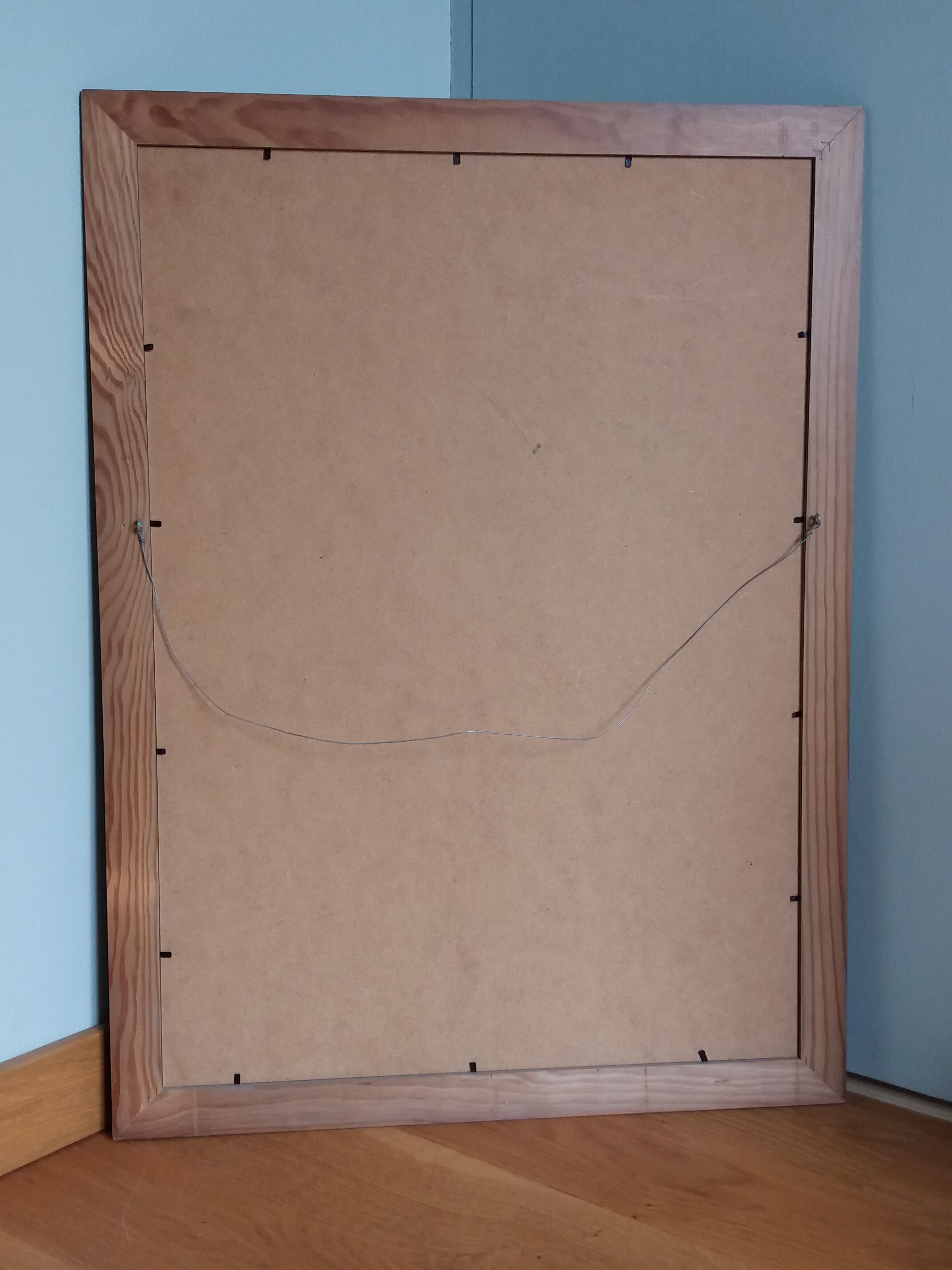 Painting on amate from Mexico, birds and flowers, framed