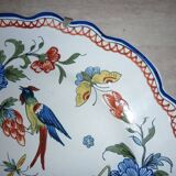 Decorative ceramic bird and cornucopia plate
