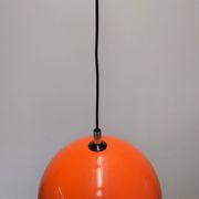 Suspension dome Space Age in hard orange plastic, France circa 1970.