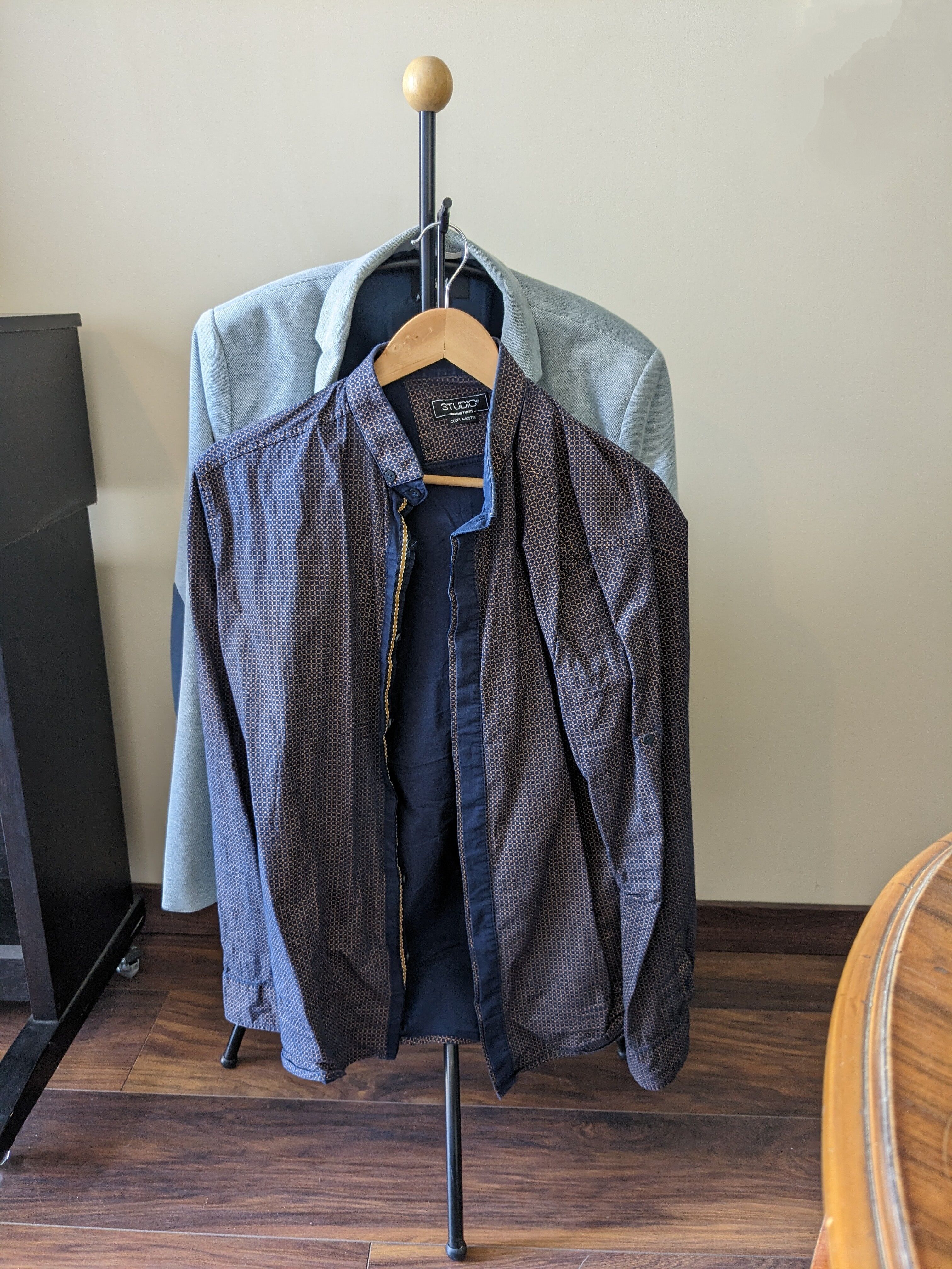 Vintage valet black and wood