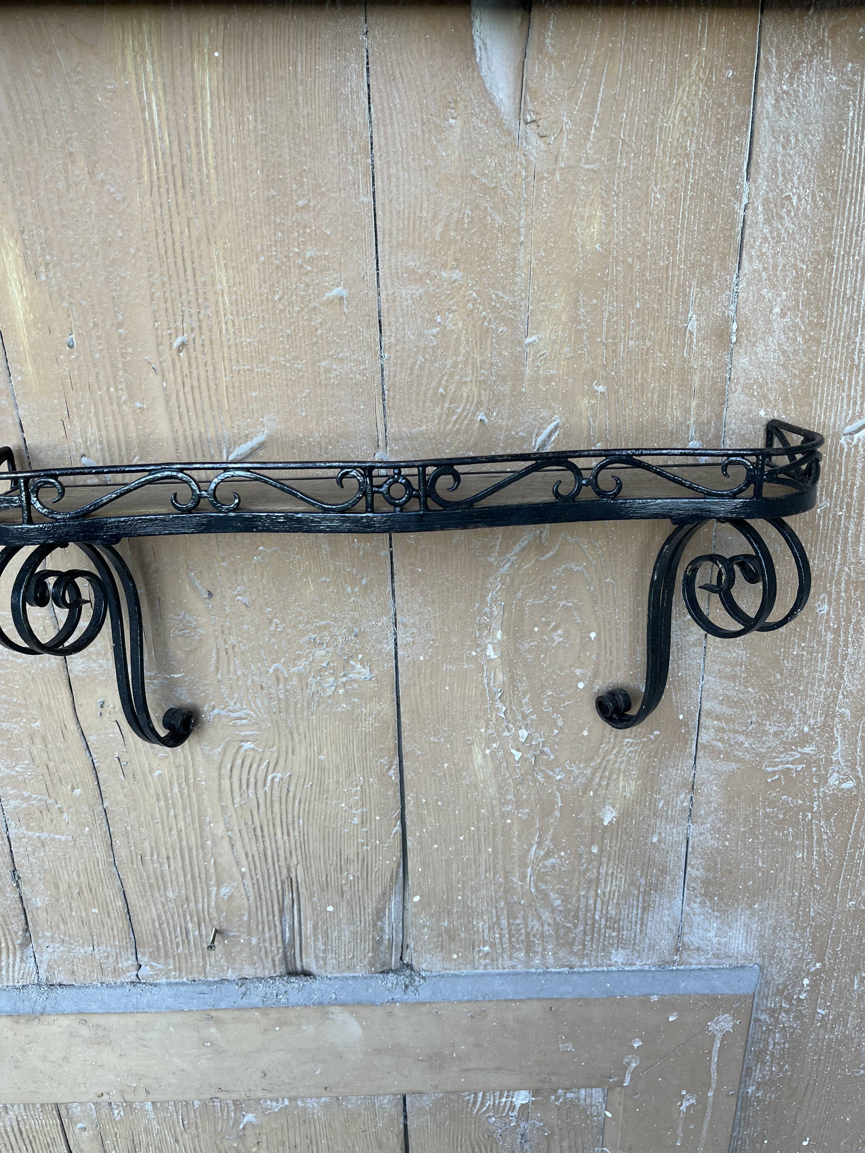 Wrought iron shelf