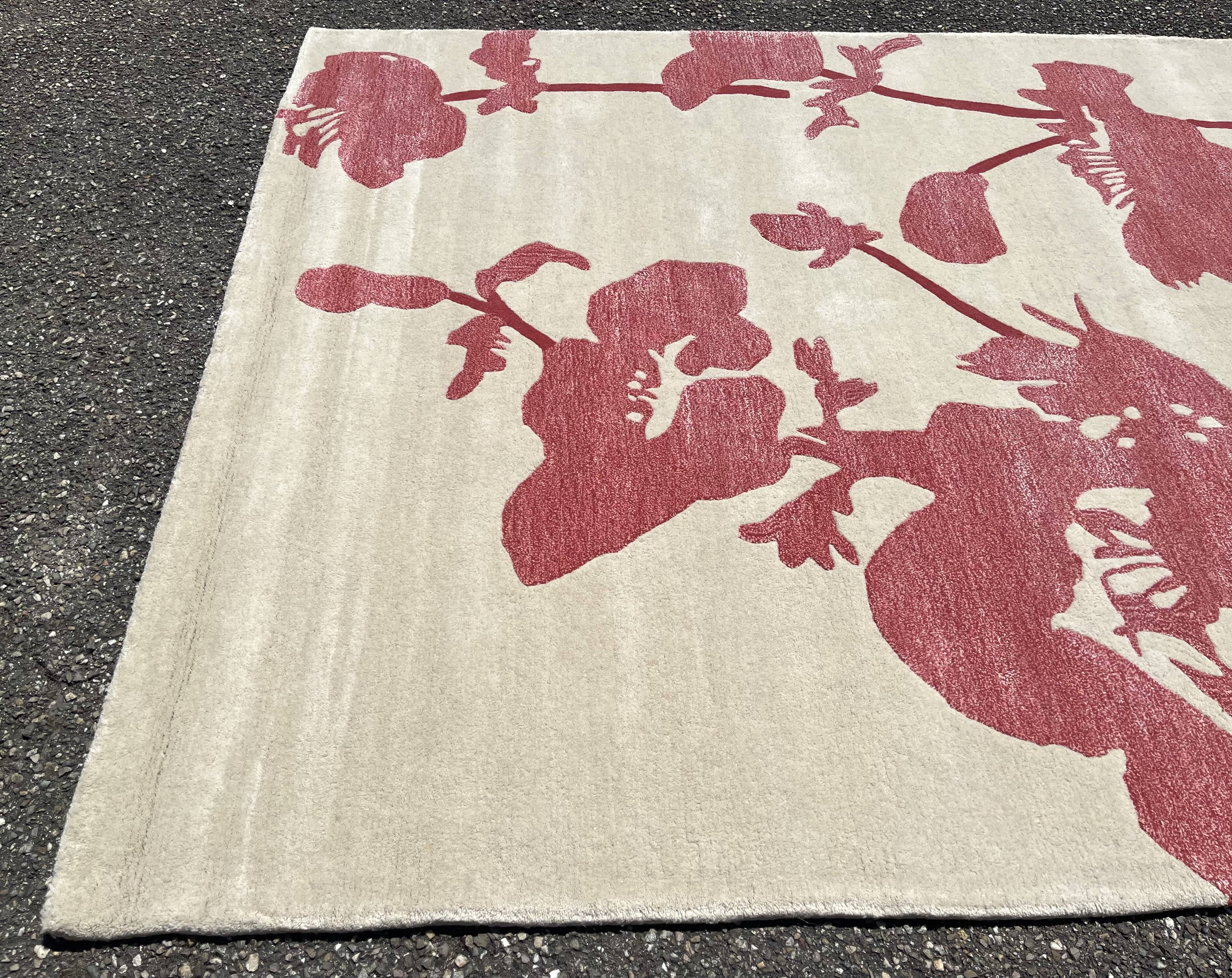 Modern carpets, floral art