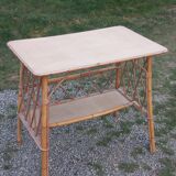 1950s rattan console table