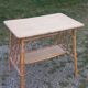 Console bureau en rotin des années 50