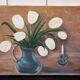 Still life white tulips