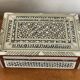 Mother-of-pearl and wood jewelry box