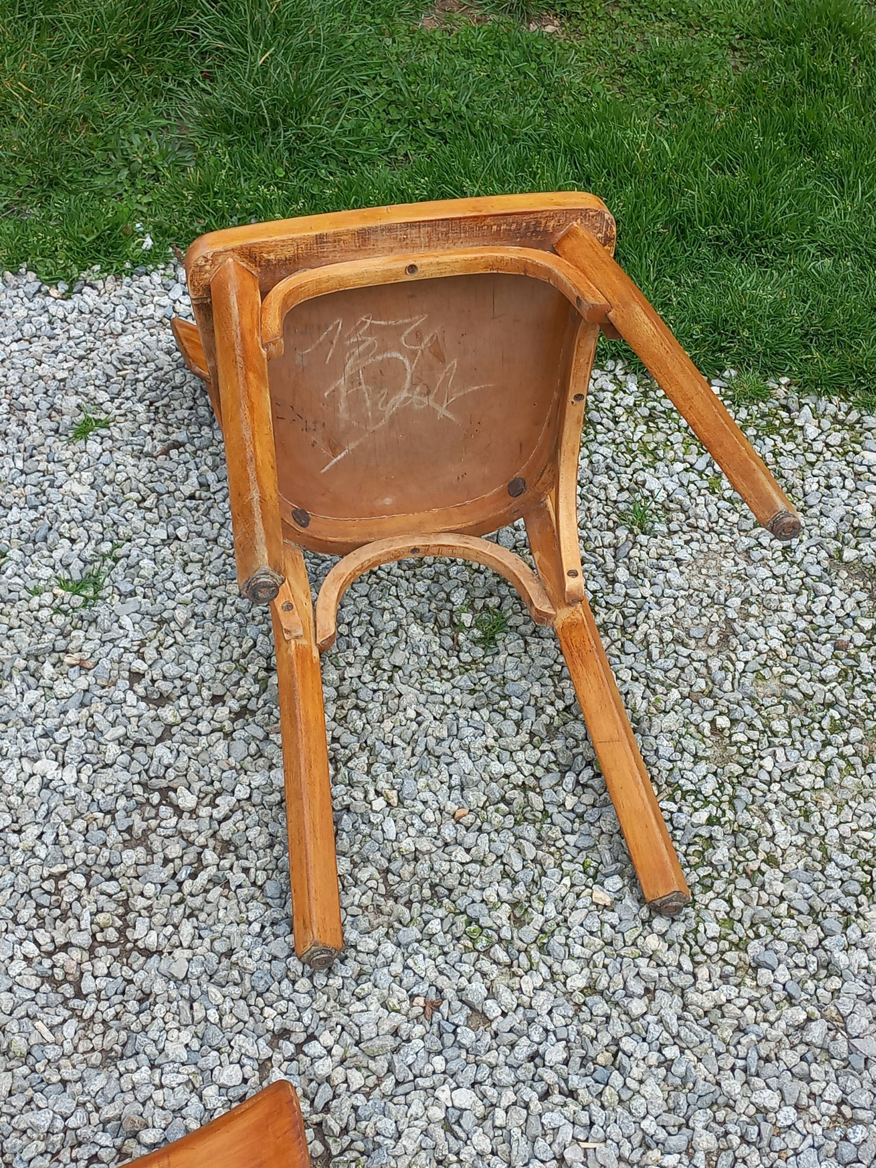 Set of 6 1950s bistro chairs