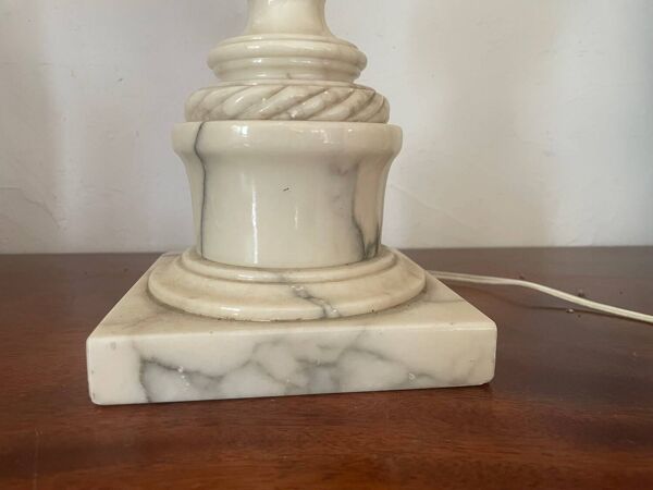 Pied de lampe balustre  en marbre 44,5cm