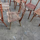 Set of 8 guinguette chairs 1920