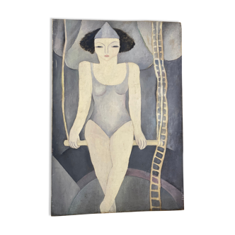 Oil painting on Balancing canvas