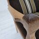 1970s, Danish armchair, furniture wool, solid oak wood.