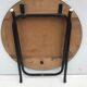 Old  foldable metal coffee table in black and red vintage formica