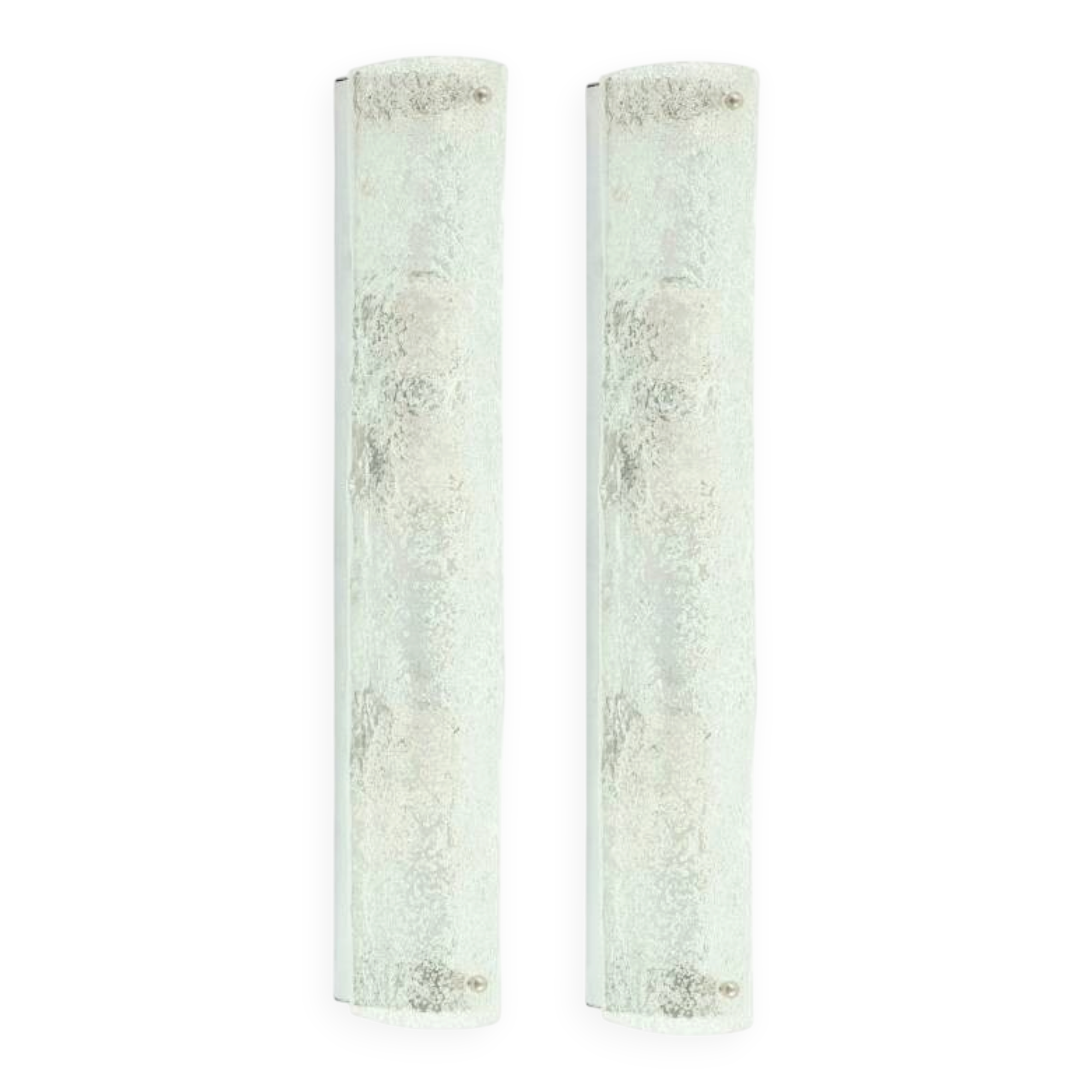 Pair of XL Murano Glass Wall Lights from Hillebrand, Germany, 1970s