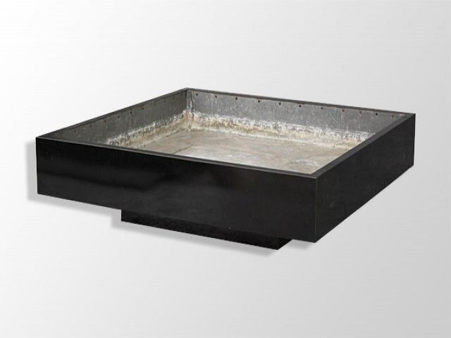 Planter wooden lacquered black design 1970