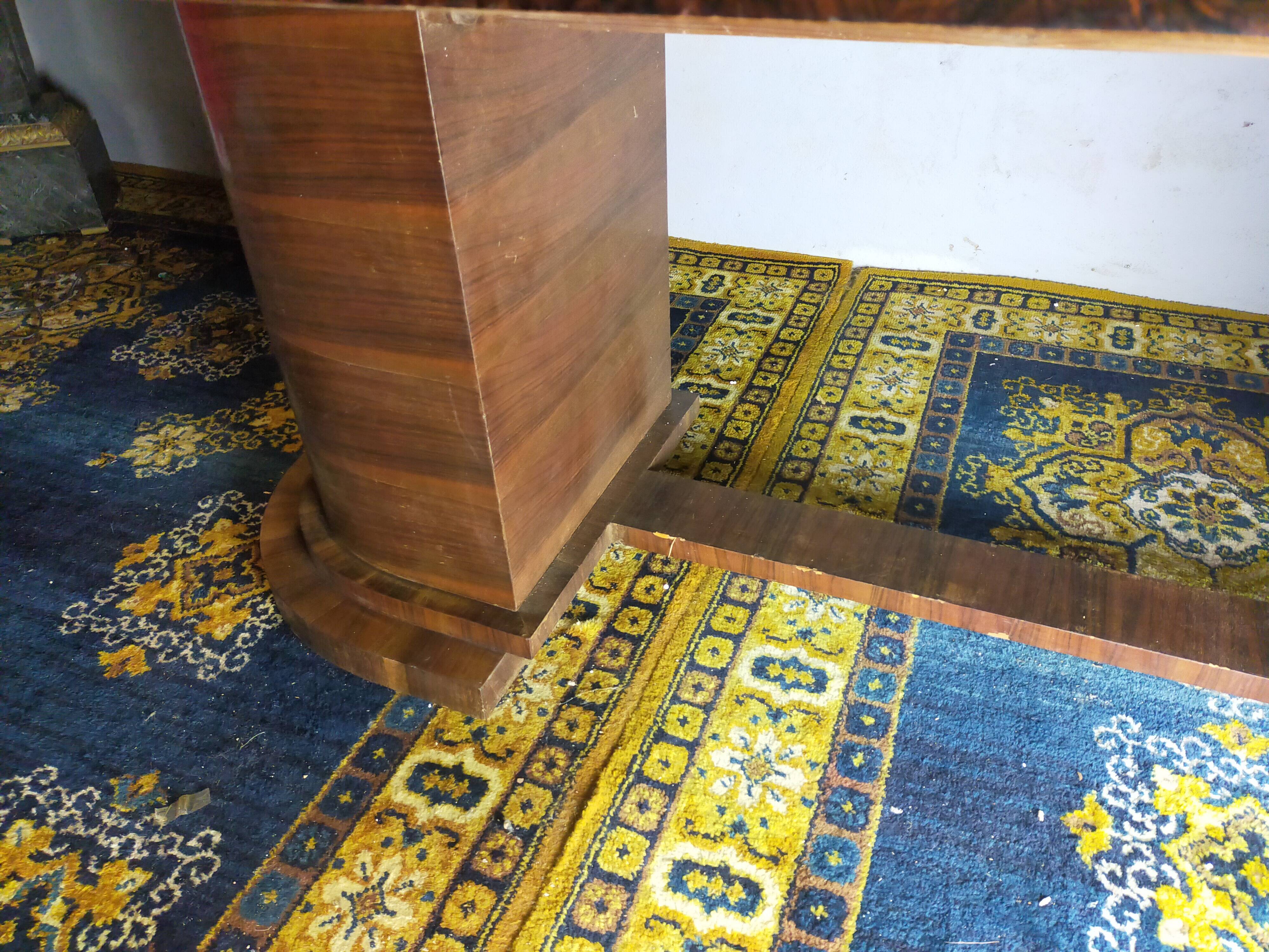 Art deco period table in walnut bramble