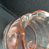 Service for 4 people - Art Deco - Glass or 1/2 pink crystal blown and cut