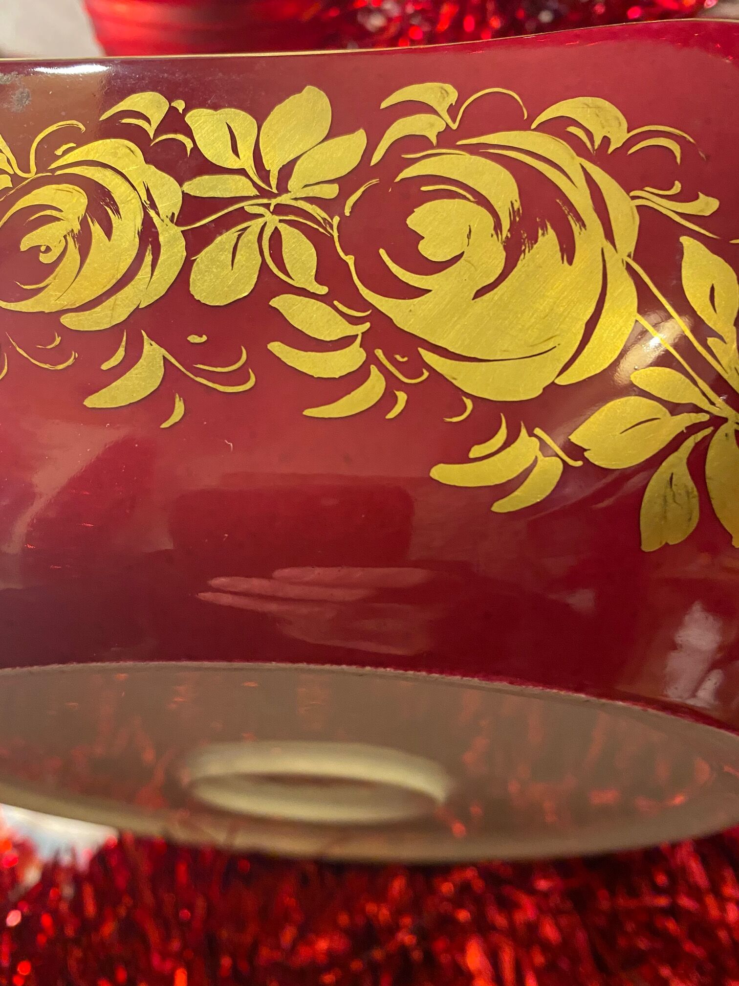 Plât Pillivuyt Fuchia and porcelain gold