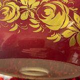 Plât Pillivuyt Fuchia and porcelain gold