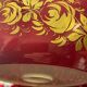 Plât Pillivuyt Fuchia and porcelain gold
