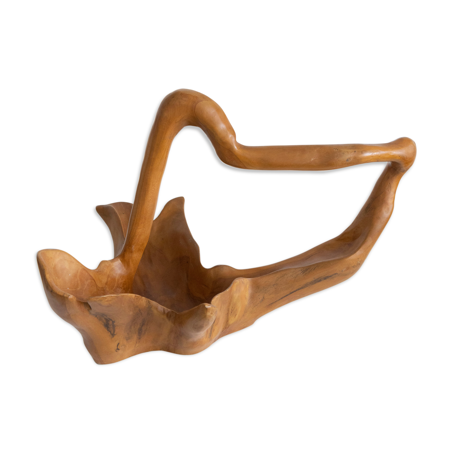 Brutalist fruit cup olive wood