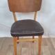 Vintage wooden and leather chair – 1950s