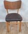 Vintage wooden and leather chair – 1950s