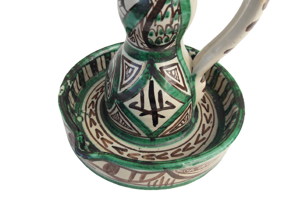 Ceramic candle holder signed