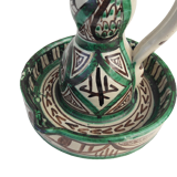 Ceramic candle holder signed