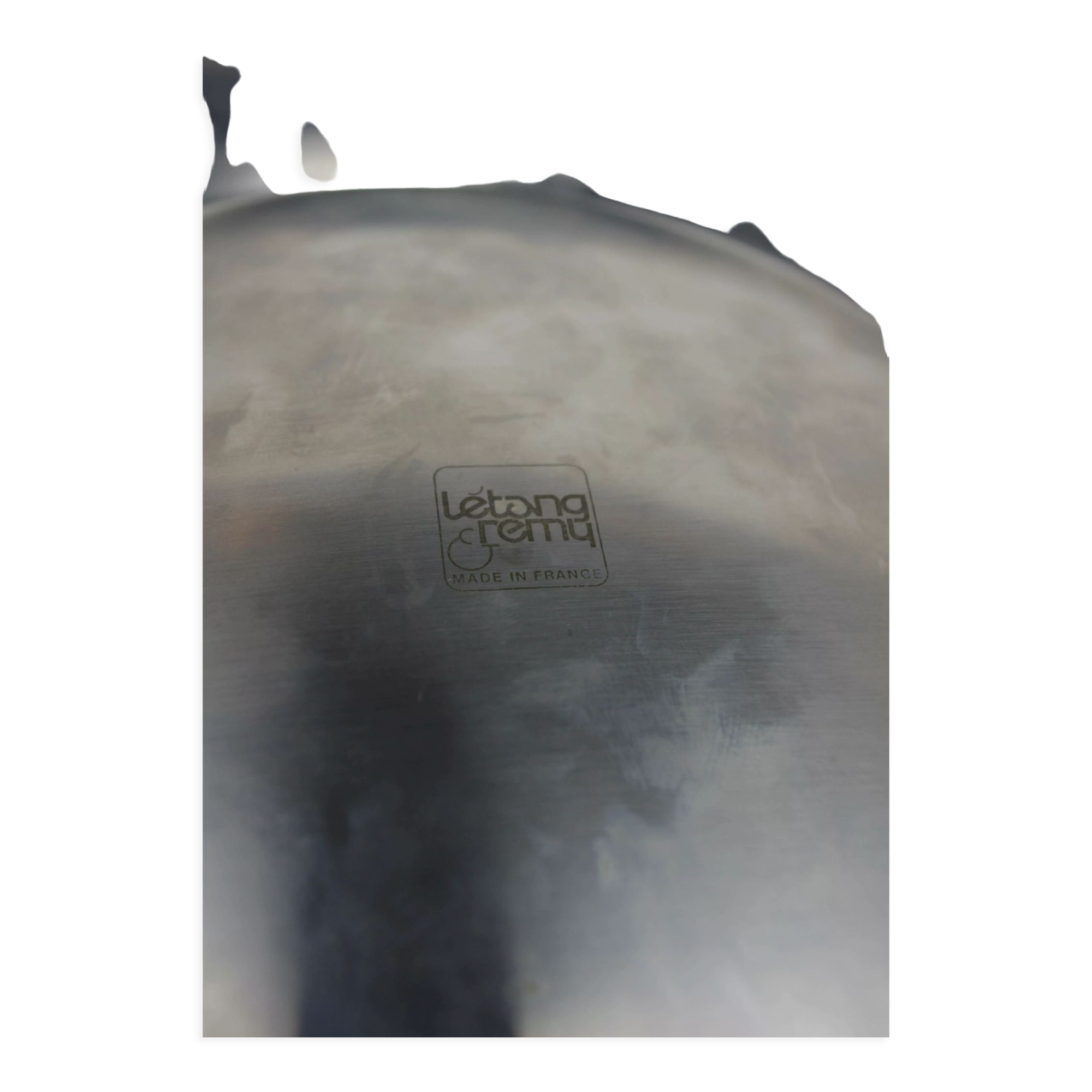 Smoked glass tray and chrome made in France