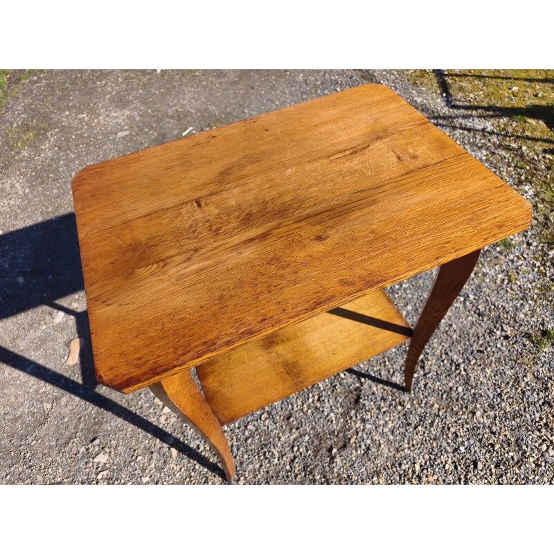 Oak table from the 1930s, 1 drawer.