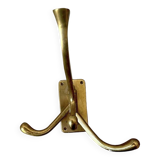 Art Deco Brass Coat Rack with 4 Hooks