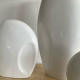 Série 3 vases vintage en céramique émaillée