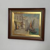 Swedish Oil on Panel – “Venice” by Knut Norman – Vintage & Framed