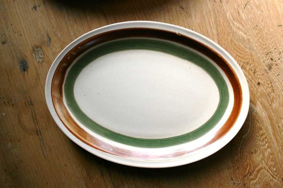 Set of 2 oval serving dishes faience Gien