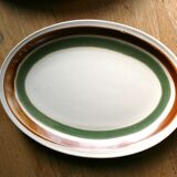 Set of 2 oval serving dishes faience Gien