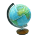 Globe earth world map bright wood wood chromed design vintage design