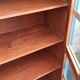 Old wooden glazed cabinet with two doors and two drawers