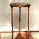 Wooden side table with three legs vintage