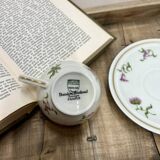 Set of 12 purple floral coffee cups in Limoges porcelain - Théodore Haviland