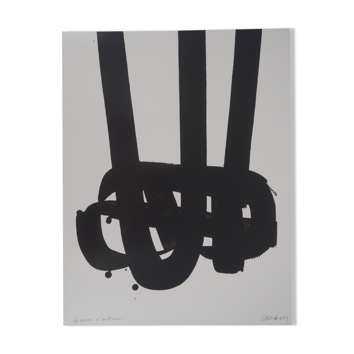 Pierre SOULAGES: Lithograph n 29, 1972 - Original signed poster