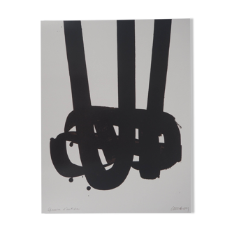 Pierre SOULAGES : Lithographie n 29, 1972 - Affiche originale signée