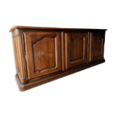 Louis XV 3-door walnut sideboard on plinths