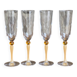 4 flutes de champage cristal d’Arques
