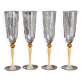 4 flûtes de champagne cristal d'Arques