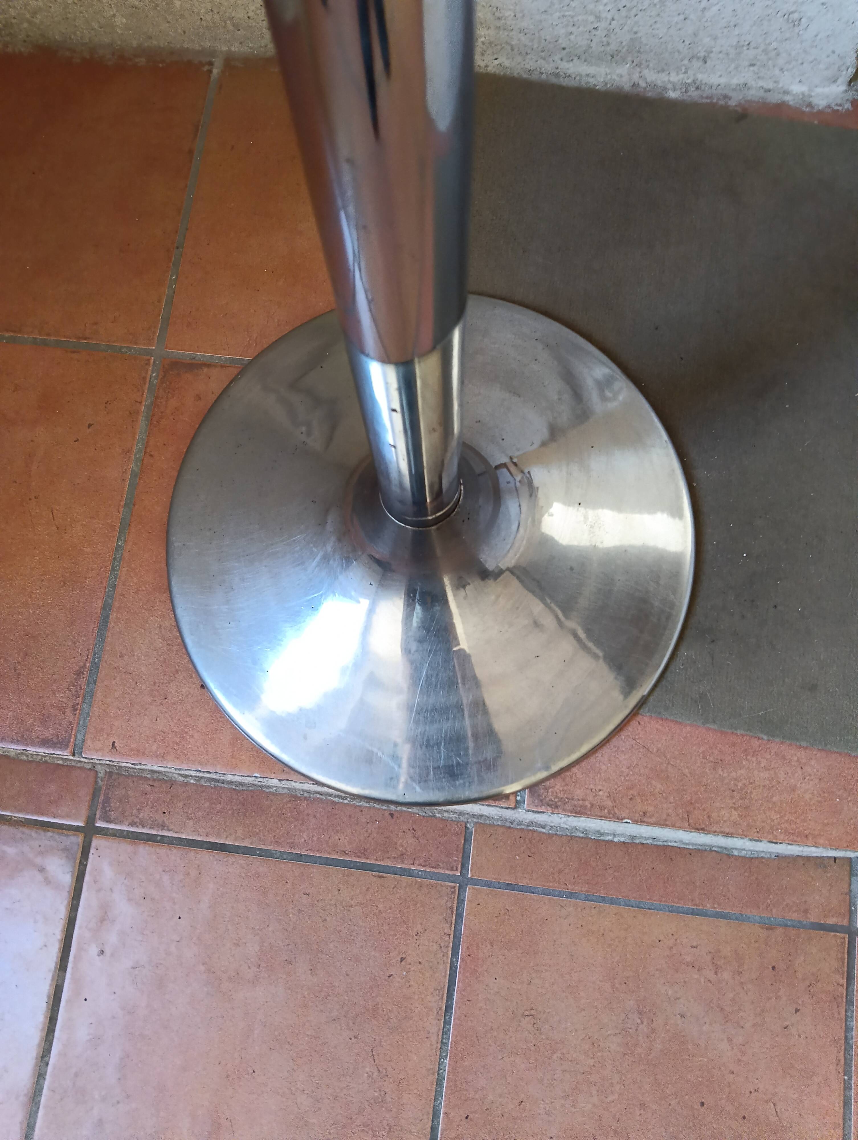 Vintage chrome metal coat rack space age 70s