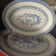 Vintage Chinese oval dishes, dragon pattern