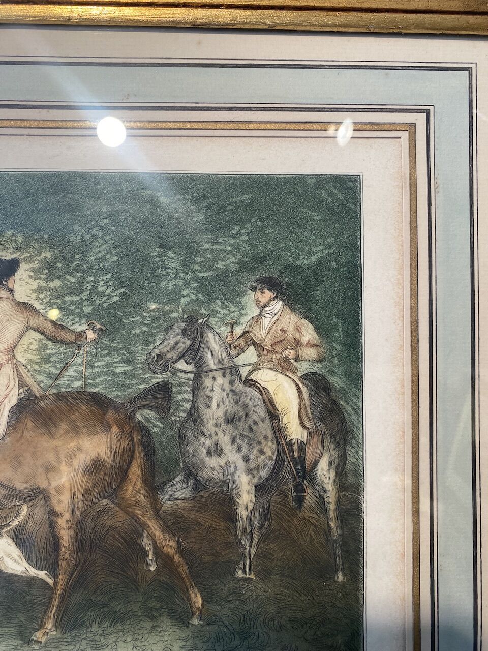 Gravure Chasseurs égarés début XX siècle